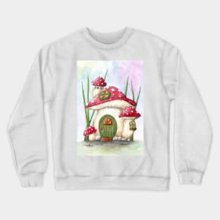 A mushroom house Crewneck Sweatshirt